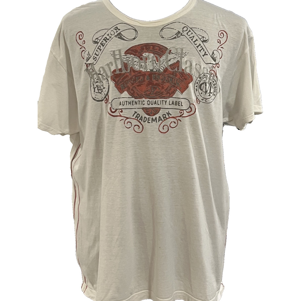 Vintage Marlboro Classics Shirt Mens XXL White Graphic Cotton Tee Y2K